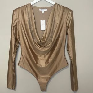 And Now This - Thong Bodysuit blouse- Size L - NWT